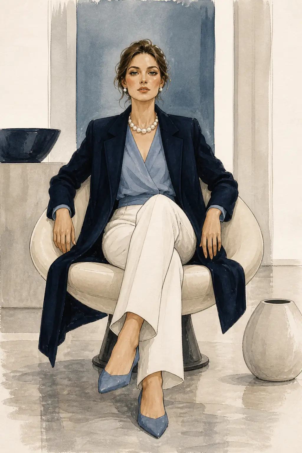 Classic original editorial portrait exploring the profile visual language