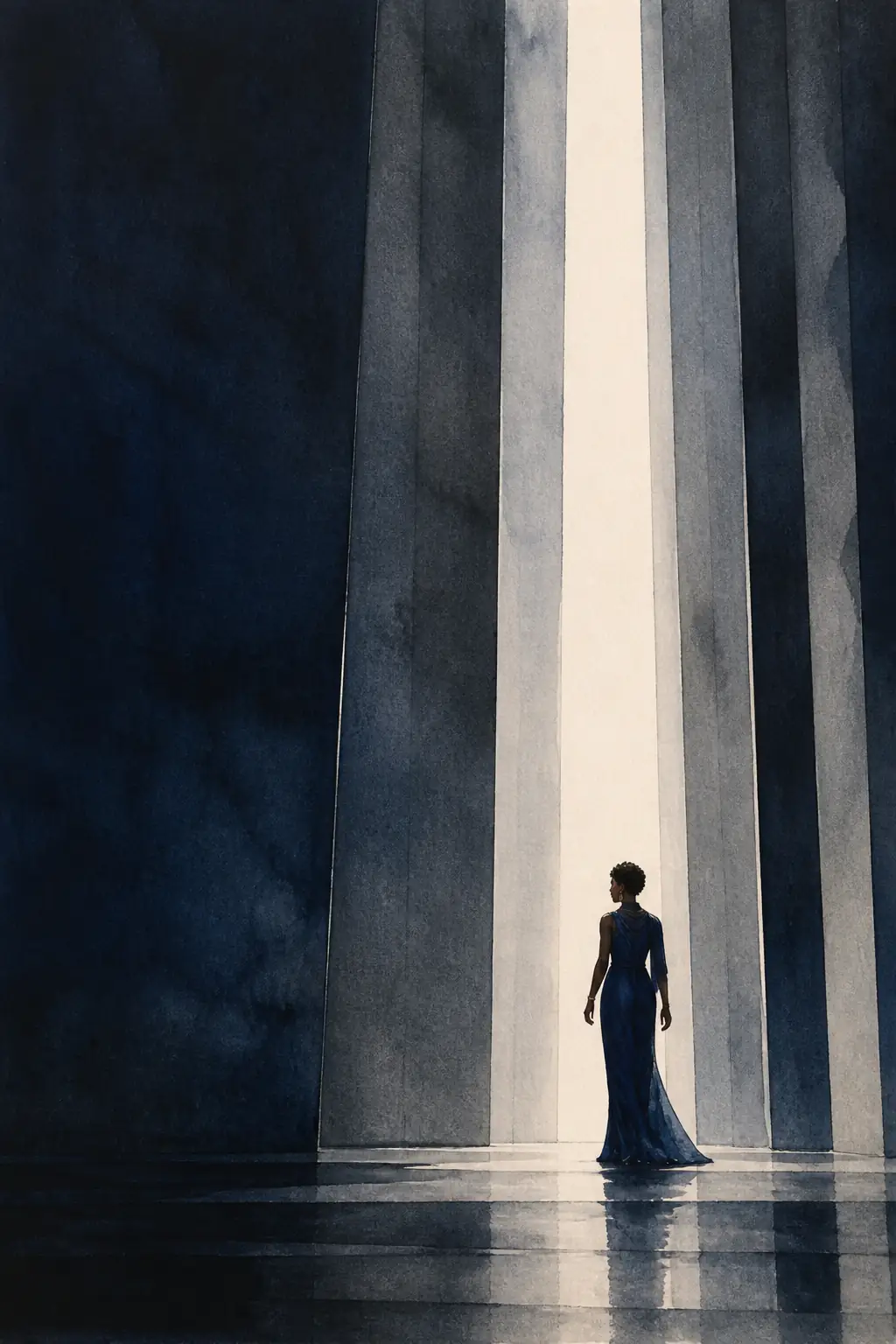 Dramatic original editorial portrait exploring the profile visual language
