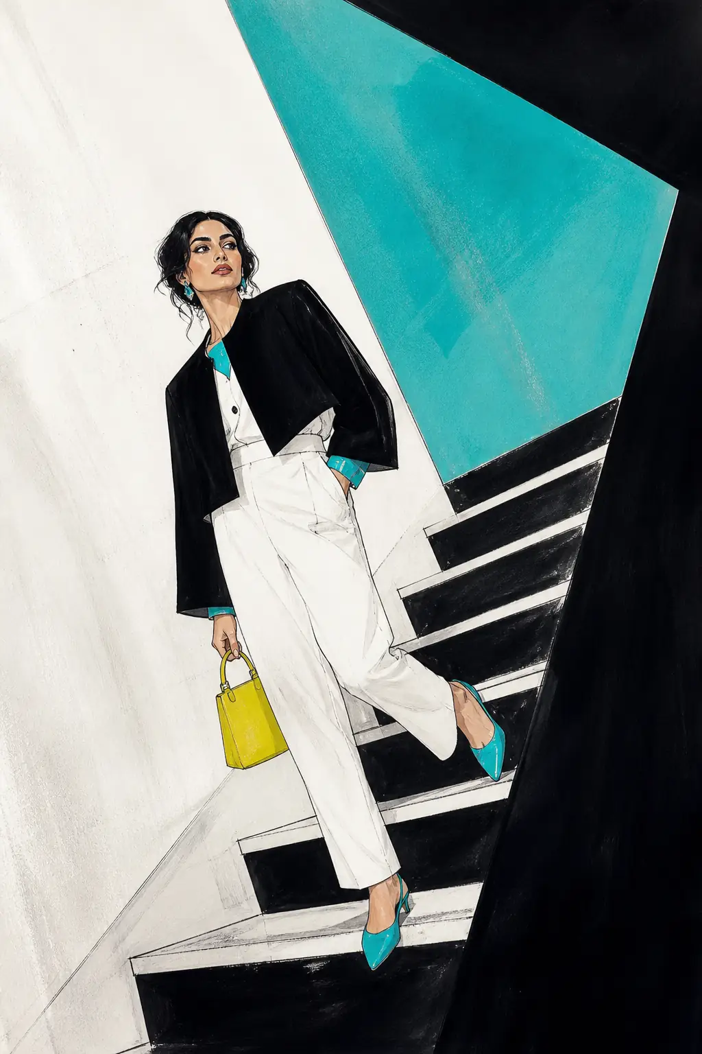 Flamboyant Gamine original editorial portrait exploring the profile visual language