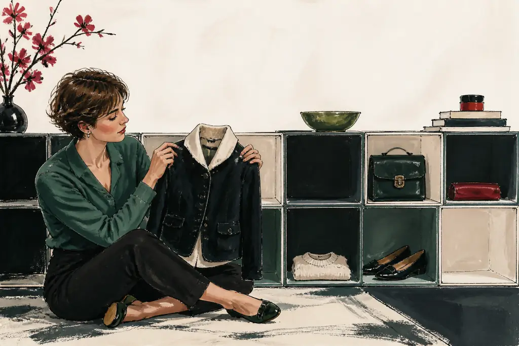 Gamine original editorial wardrobe comparison scene