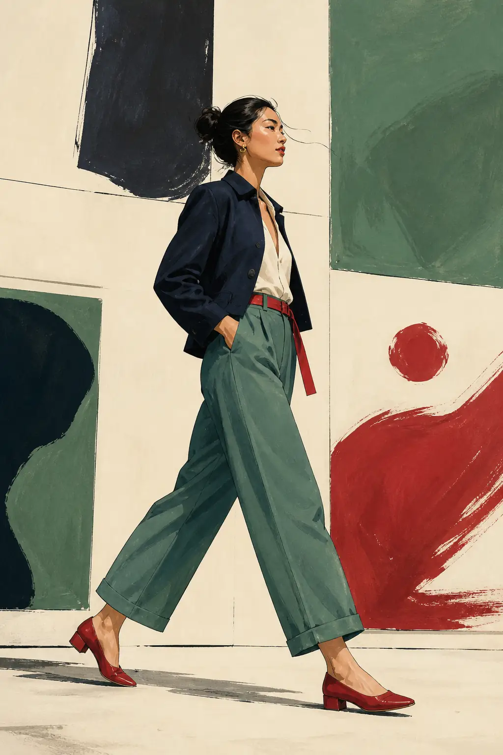 Gamine original editorial portrait exploring the profile visual language