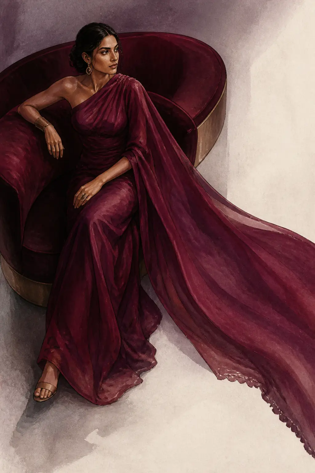 Soft Dramatic original editorial portrait exploring the profile visual language